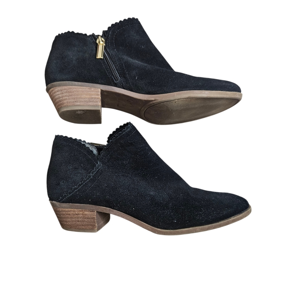 Crown & Ivy | Black Suede Ankle Boots | Size 7.5
